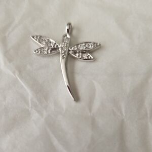 Silver Dragonfly Pendant